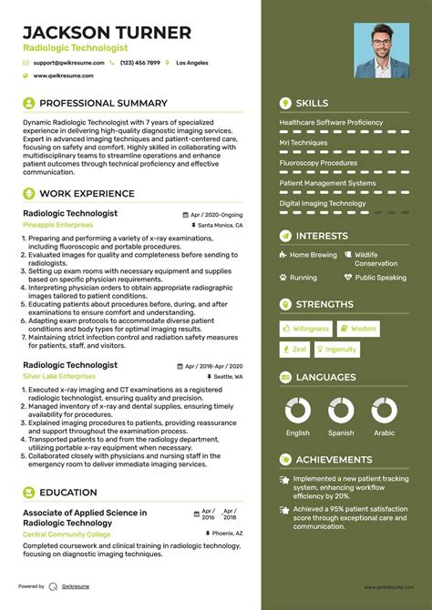Radiologic Technologist Resume Templates