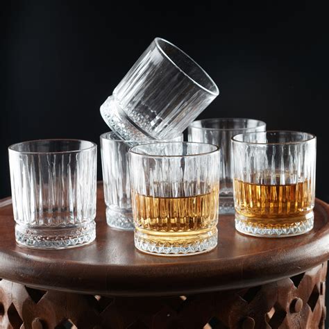 Buy Dubai Glass Whisky Glass Set of 6 in Transparent Colour Online - 35 ...