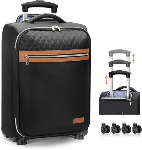 Amazon.com | Sydioor Lightweight Carry On Luggage Airline Approved Softside with Removable ...
