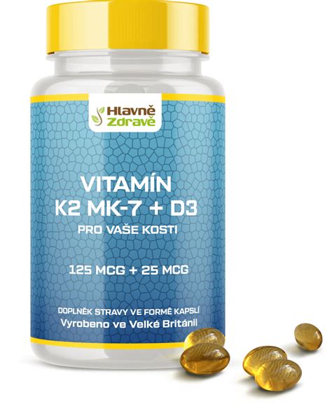 Vitamín K2 MK-7 + Vitamín D3 - 120 kapslí