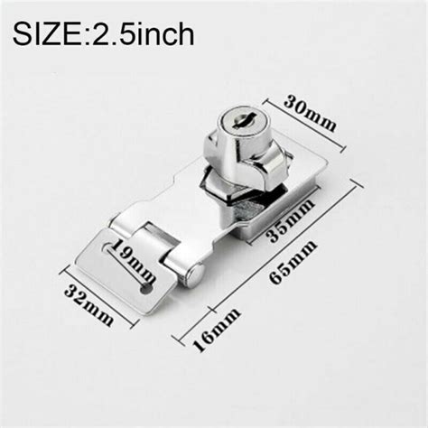 Buy 2.5Inch Locking Hasp and Staple W/ Keys Padlock Cupboard Shed ...