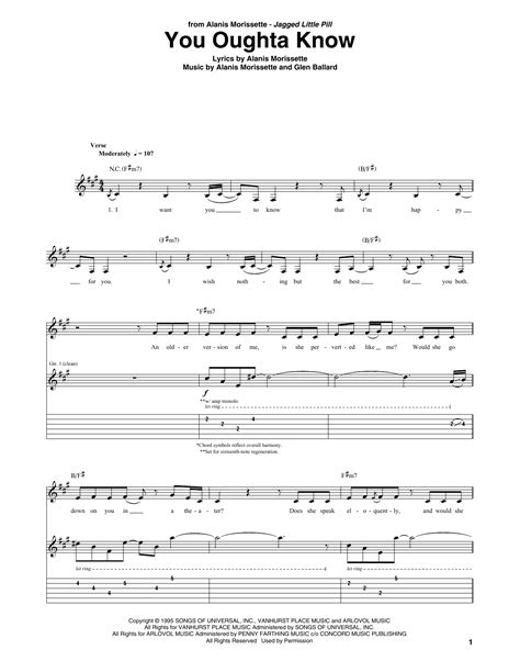 Alanis Morissette You Oughta Know Lyrics