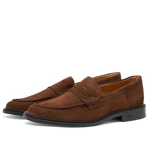 VINNYs Men's VINNY's Townee Penny Loafer in Brown Suede VINNYs