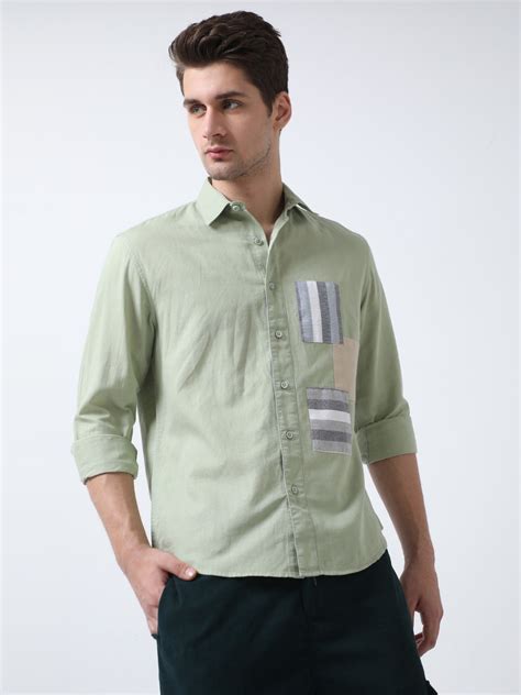 Buy pista casual full sleeve men's plain shirt-North Republlic