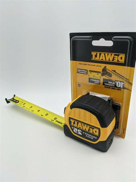 Dewalt DWHT36066S 25ft. Engineer Scale Tape Measure, Black
