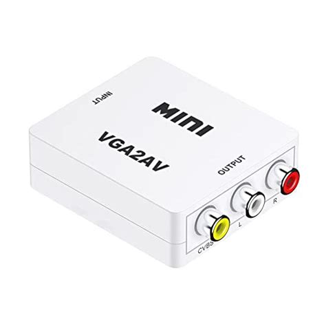 Buy ETZIN 1080P Mini VGA to AV RCA Converter with 3.5mm Audio Ports ...
