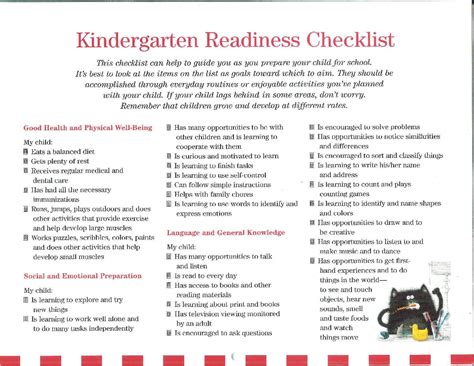 14 Helpful Kindergarten Readiness Checklists - Kitty Baby Love