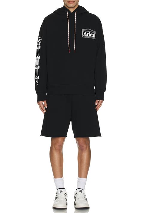 Aries Column Hoodie in Black | FWRD