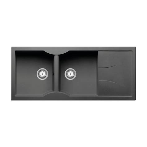 Lavello integrato 2 vasche DELINIA Aeolia 116 x 50 cm | Leroy Merlin