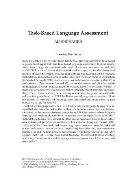 Task-Based Language Assessment 的图像结果
