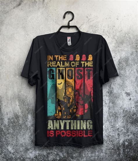 Premium Photo | Ghost t shirt design and vintage retro design