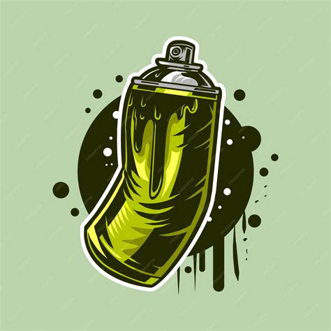Premium Vector | Aerosol spray paint can illustration for street ...