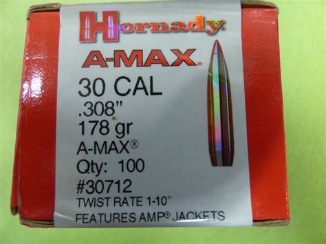 Gunworks Ltd - 30cal .308 178gr Hornady A-Max 30712 ** 1 only then ...