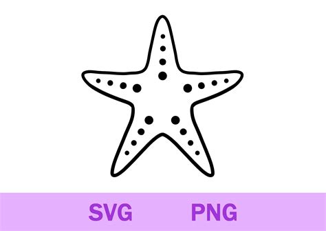 Starfish Clip Art Outline