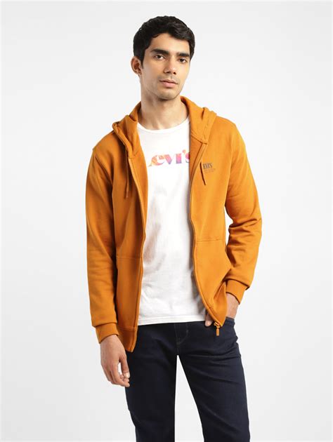 Men's Solid Brown Hooded Sweatshirt – Levis India Store