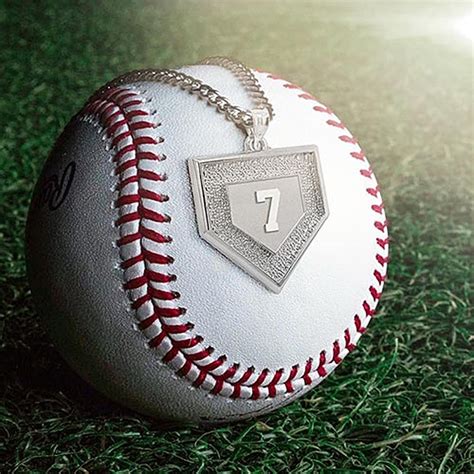 Personalized 3D Baseball Home Plate Pendant W/ Number - Etsy