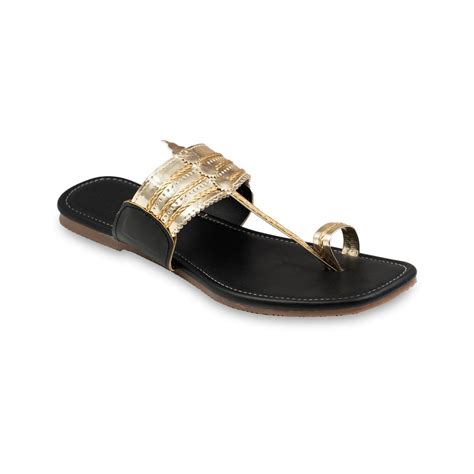 Golden Glow Walkers Kolhapuri Chappals for Women – Elegant