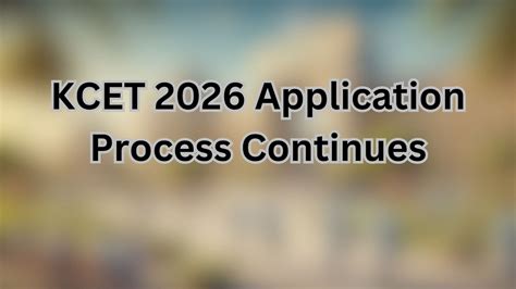 KCET 2026: Apply Now