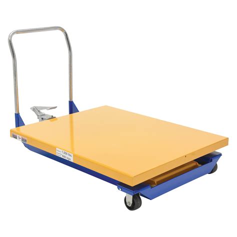 Vestil Foot Pump Powered Scissor Cart - 48in. x 40in., 1500-Lb. Capacity, 10.5in. to 42.5in ...