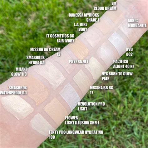 Very fair foundation swatches and mini-reviews