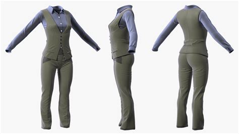 3D Formal Attire Suit for Women model | 3D Molier International