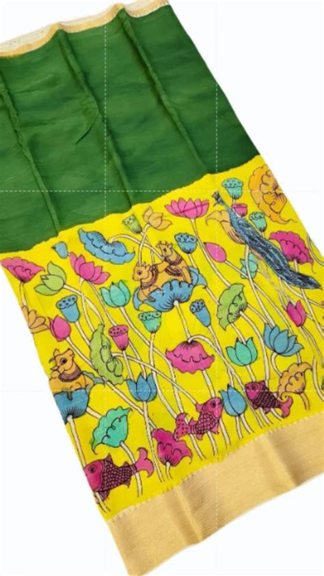 Cotton Dupatta - HAND PAINTED PEN KALAMKARI NELLORE SILK WITH ...