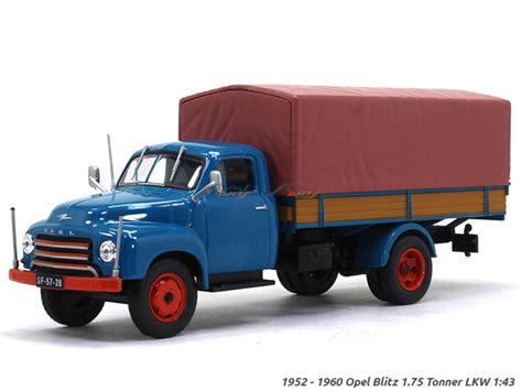 1952-60 Opel Blitz 1.75 Ton LKW 1:43 Atlas diecast Scale Model Truck ...