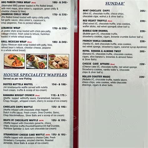 Menu at MCA Ministry Of Cheesy Affairs, Surat