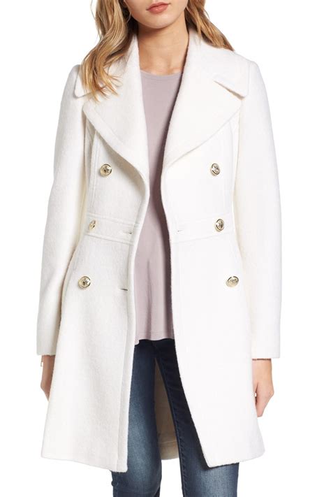 Womens Pea Coat White