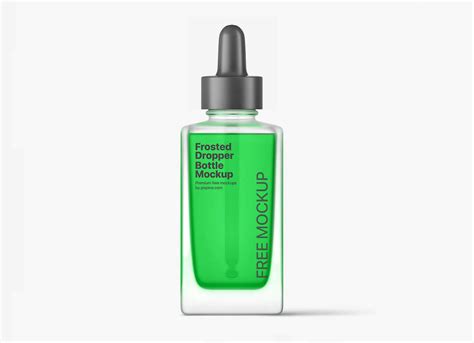 Free Frosted Square Dropper Bottle Mockup PSD - Good Mockups