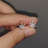 Marijuana Leaf Diamond Earrings – Nyamahjewelry