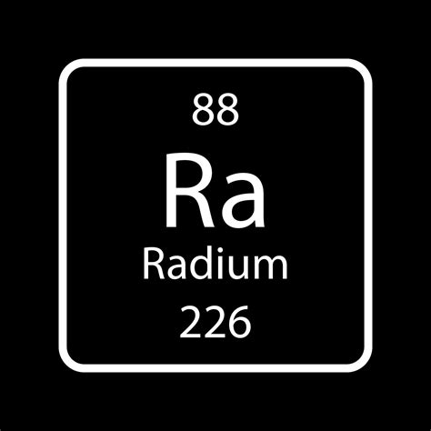 Radium symbol. Chemical element of the periodic table. Vector illustration. 12252618 Vector Art ...