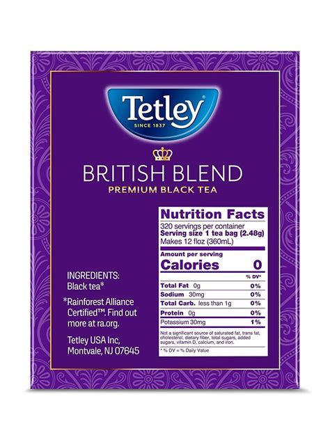 Tetley British Blend Premium Black Tea 320 Tea Bags - Rainforest ...