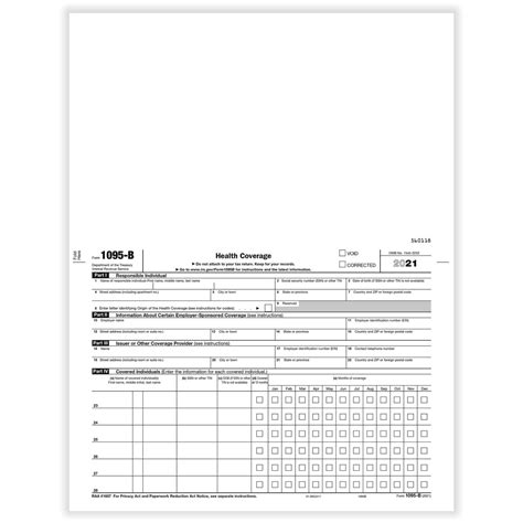 1095-B Health Coverage Information #1095-B - Forms & Fulfillment
