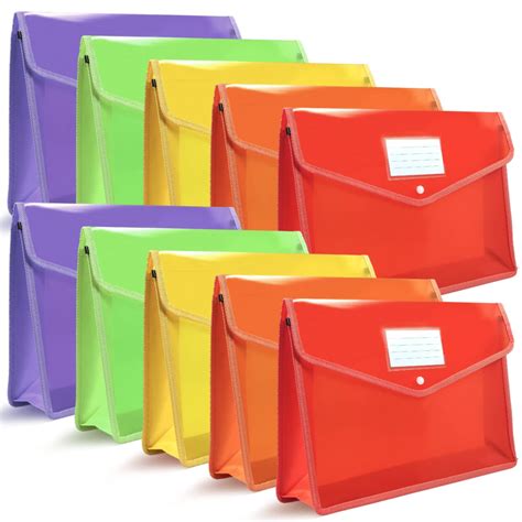 Baraky Plastic File Folders Legal Size Expandable Document Folder with ...