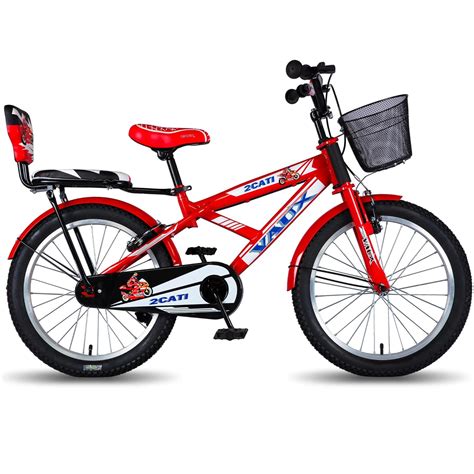 Buy Vaux 2Cati Cycle for Kids 5 to 8 Years with Basket, Backseat & Backrest, 20T Cycle with Hi ...