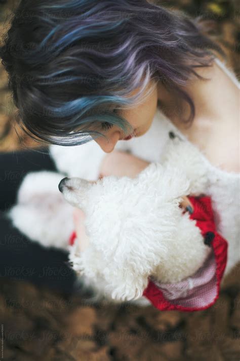 "Portrait Of A Young Woman And A Dog" by Stocksy Contributor "Jovana ...