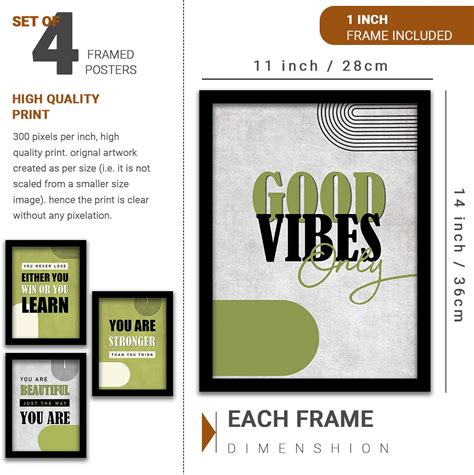 Framed Motivational Quotes for Positive Energy - Kotart
