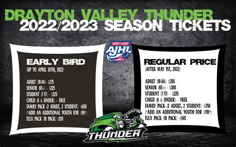 Season Tickets | Drayton Valley Thunder