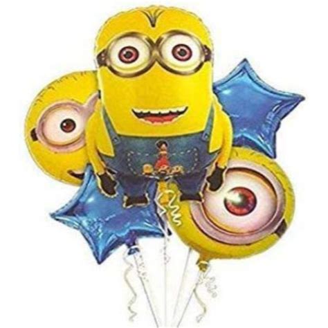 DISHOOM® Minions Balloons for Birthday/Minion Theme Decoration Foil ...