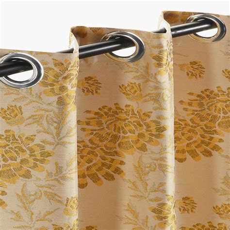 Buy DECO WINDOWS Yellow Printed Blackout Window Curtain - 132x152cm ...