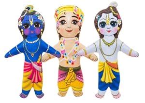Buy Vrindavanstore.in Krishna Balaram and Madhu Soft Plush Washable ...