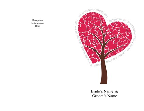 Downloadable Wedding Program Template 的图像结果