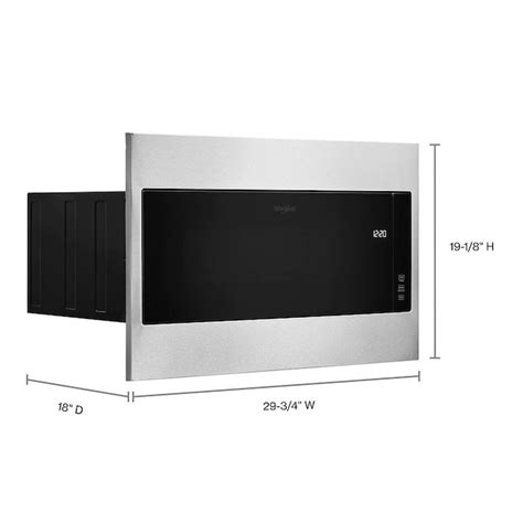 Whirlpool 1.1-cu ft 1000 -Watt 29.75-in Built-In Microwave ( Stainless ...