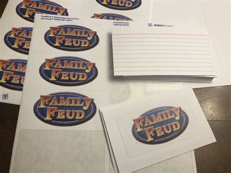 Family Feud Que Cards