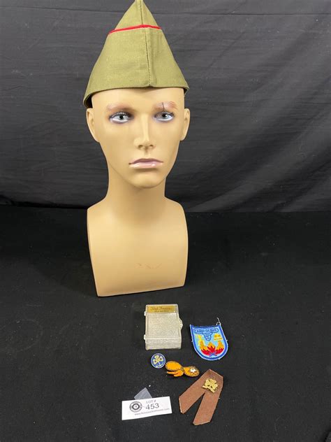 Vintage Boy Scouts Cap and Girl Guides Badges