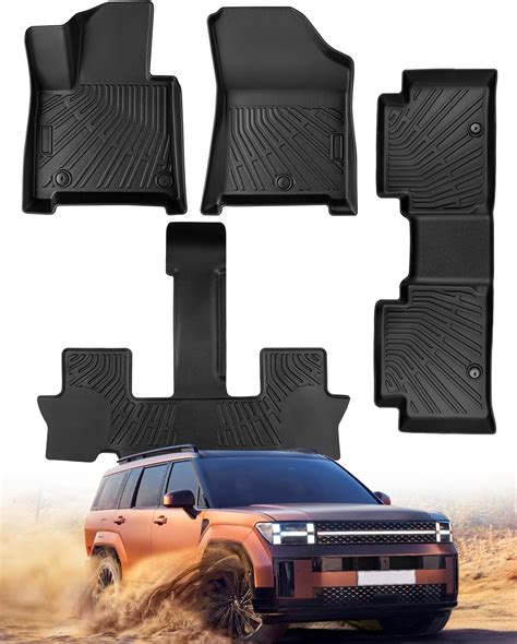 BAMACAR® for Hyundai Santa Fe Floor Mats 2024 (Gas 6/7 Seat) All ...
