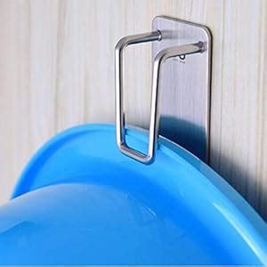 Hooks Stainless Steel Stick on Wall Sticky Storage Peg Hanger : Amazon ...