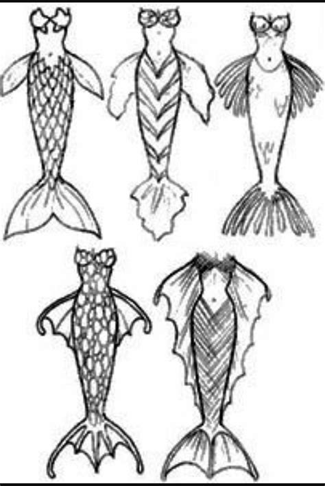 Mermaid Tail Drawing at GetDrawings | Free download