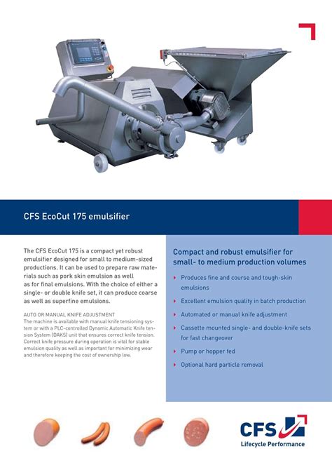 CFS EcoCut 175 Emulsifier Brochure | M&M Equipment Corp